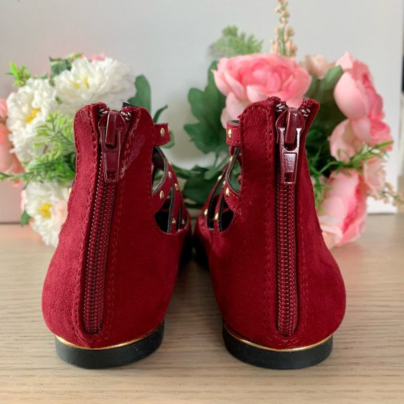 😎 QUPID "Strike-13" Burgundy Suede PU (7.5) - Picture 6 of 8